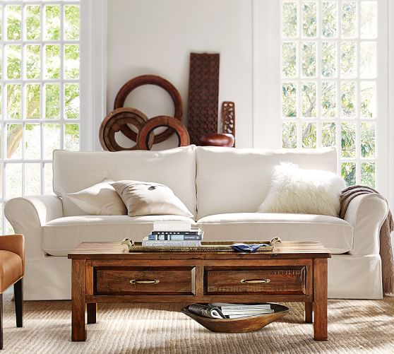 Pb Comfort Eco Roll Arm Slipcovered Sofa Pottery Barn