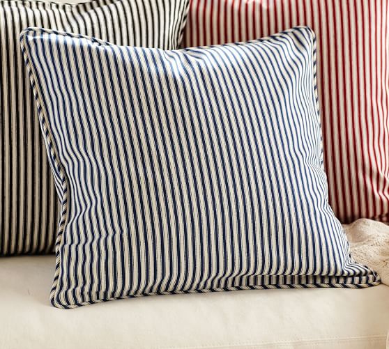 Thomas Ticking Stripe Decorative Pillow Cover Pottery Barn