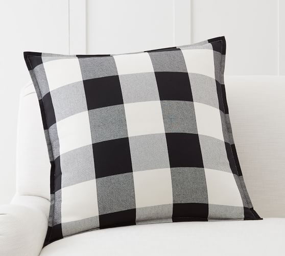 buffalo check pillows red