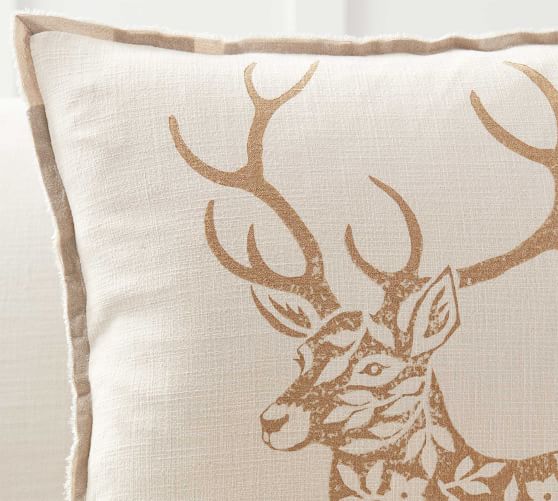 Dodson Deer Block Print Pillow Covers Pottery Barn