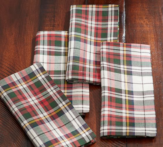 Denver Plaid Napkins Set Of 4 Pottery Barn