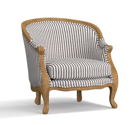 The Emily Meritt Bergere Upholstered Armchair Pottery Barn