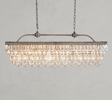 Clarissa Crystal Drop Rectangular Chandelier Clarissa Crystal Drop Rectangular Chandelier