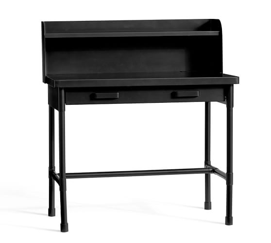 Knox Metal Desk With Hutch Office Desk Pottery Barn