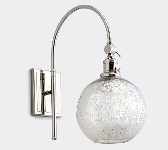 Pb Classic Arc Sconce Mercury Glass Globe Pottery Barn