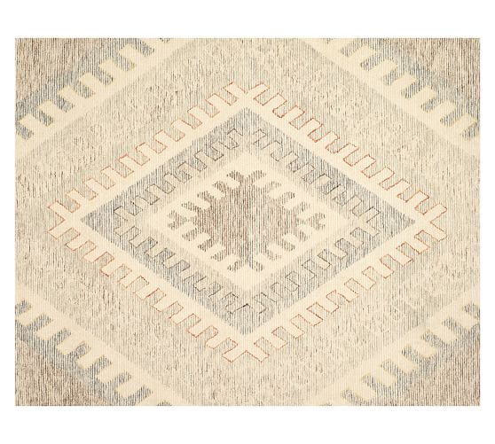 Taos Diamond Tufted Rug Neutral Pottery Barn