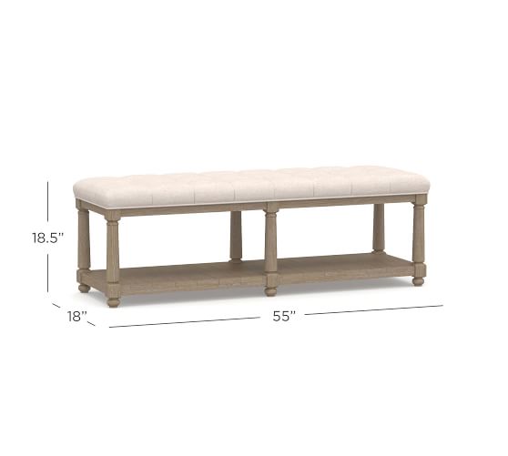 Berlin Tufted Bench Pottery Barn