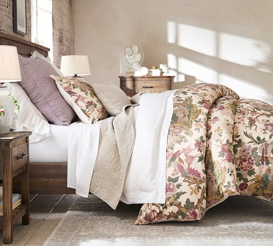 Kamala Floral Patterned Duvet Cover Sham Pottery Barn