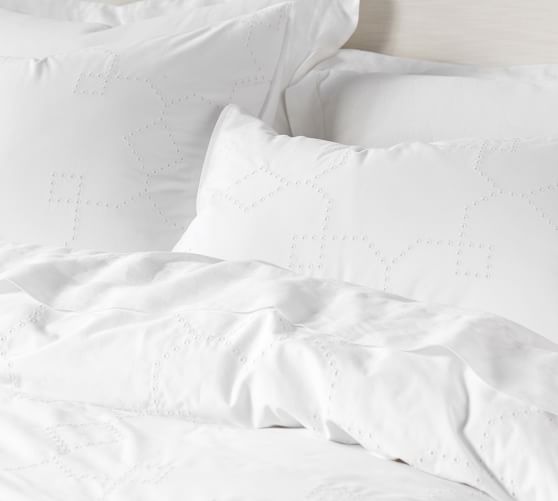 Eyelet Snowflake Cotton Pillow Sham Pottery Barn