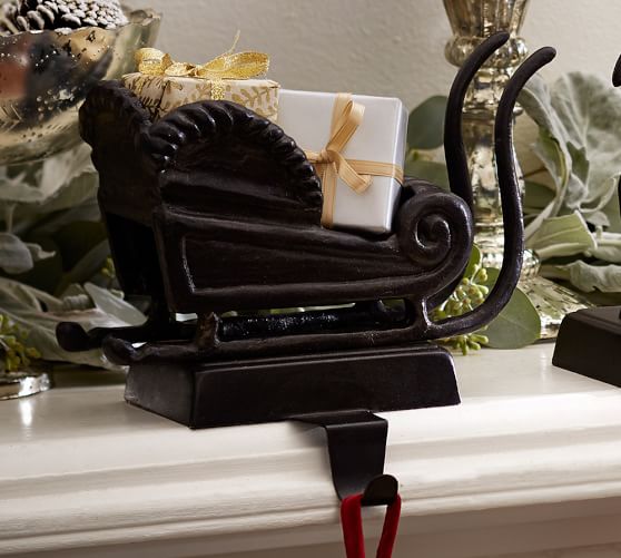 Santa S Sleigh Stocking Holders