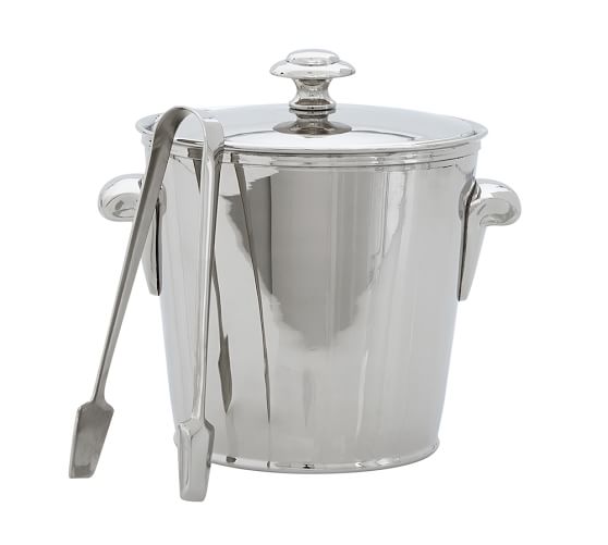 Harrison Ice Bucket With Tongs Bar Accessories Pottery Barn