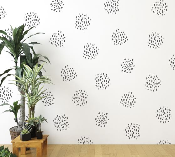 Dot Clusters Wall Decal Gray Pottery Barn