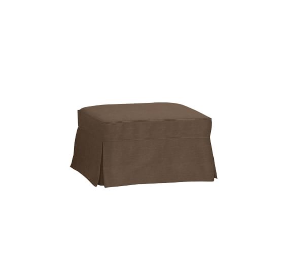 Sale Pb Basic Slipcovered Ottoman Pottery Barn