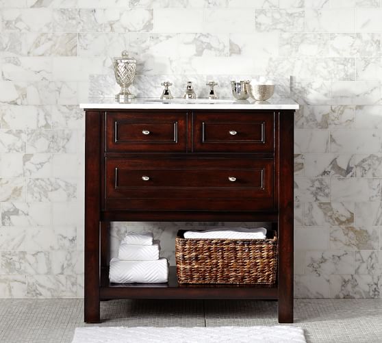 Classic Single Sink Console Espresso Finish Pottery Barn