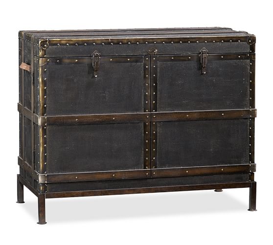 Ludlow Trunk Bar Cabinet Bar Furniture Pottery Barn