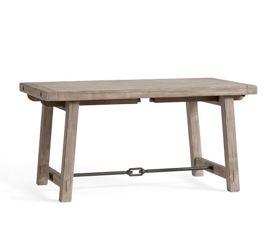 Benchwright Extending Dining Table Gray Wash 60 L X 38 W