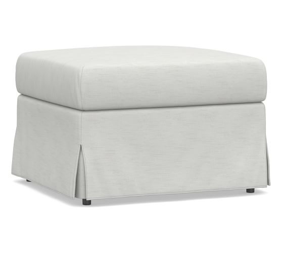 Soma Brady Slope Slipcovered Ottoman Polyester Wrapped Cushions