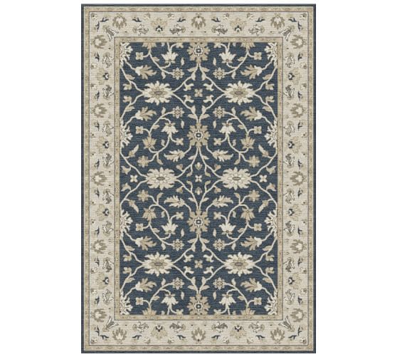 Malika Custom Rug Blue Multi 4 X 6 Pottery Barn