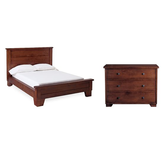 Sumatra Bed Dresser Full Mahogany Pottery Barn