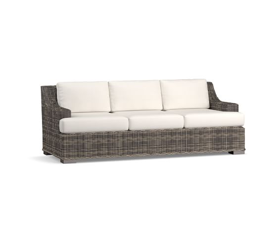 All weather wicker sofa