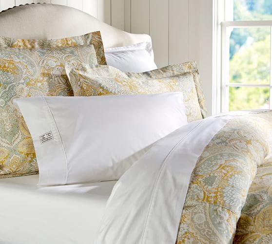 Celeste Damask Duvet Cover Twin Gold Pottery Barn