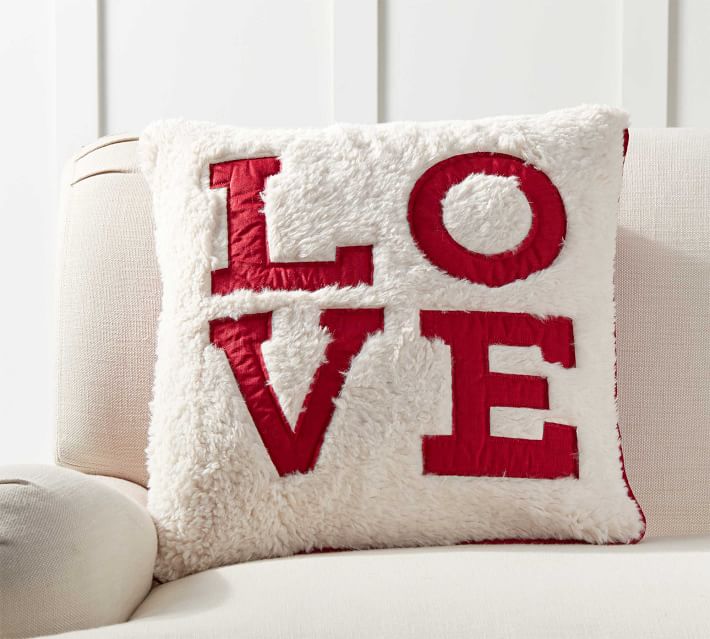 Love Sherpa Pillow Cover