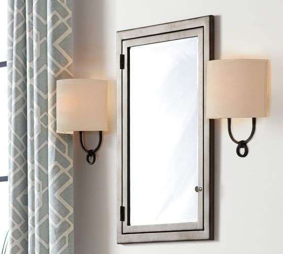 Clermont Recessed Medicine Cabinet Brushed Steel Large Pottery