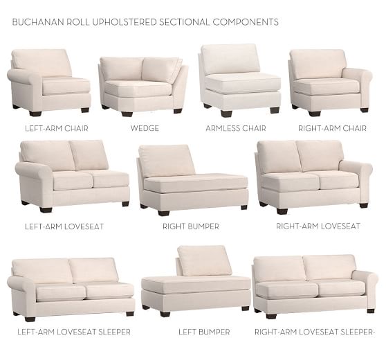 Buchanan Roll Arm Upholstered Left Arm Love Seat Polyester