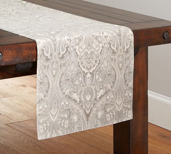 taupe table runner