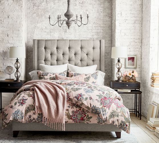 Harper Upholstered Tufted Tall Bed