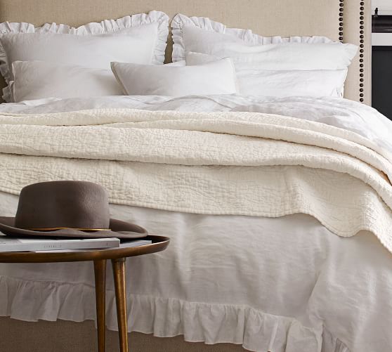 White Bedding Pottery Barn
