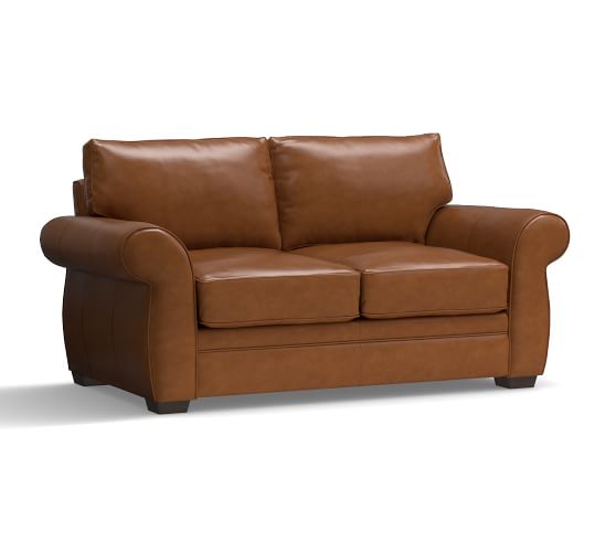 Pearce Roll Arm Leather Sofa Pottery Barn