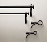 PB Standard Curtain Rod & Wall Bracket, .75
