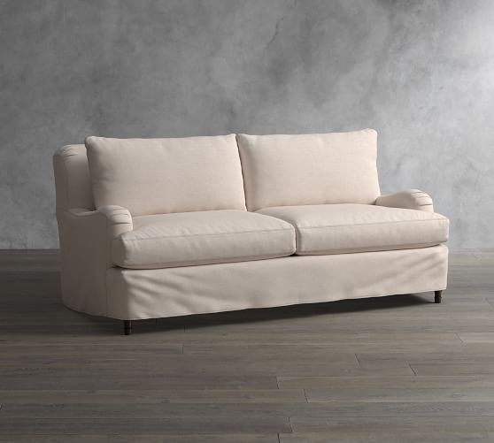 Carlisle Slipcovered Sofa 82 With Bench Cushion Polyester