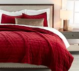 Velvet Tufted Quilt, Full/Queen, Ruby