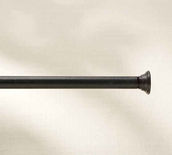 Pb Essential Endcap Finial Curtain Rod Medium Cast Iron Finish