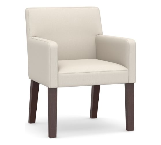 Pb Classic Upholstered Dining Armchair Espresso Frame