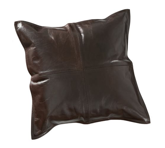 Pieced Leather Pillow Cover Pottery Barn