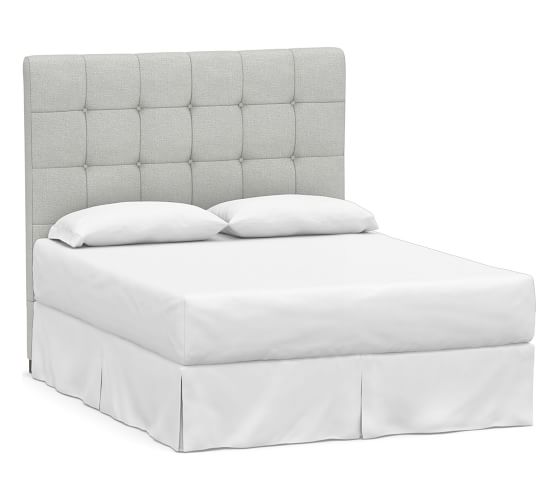 Jenner Square Upholstered Tufted Headboard Cal King Basketweave