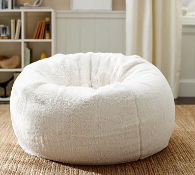 Faux Sheepskin Beanbag Artificial Flowers Pottery Barn