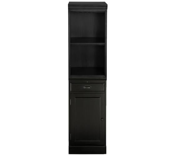 Modular Cabinet Open Hutch Bar Tower Black Pottery Barn