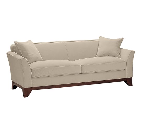 Greenwich Upholstered Sofa 86 Down Blend Wrapped Cushions Twill