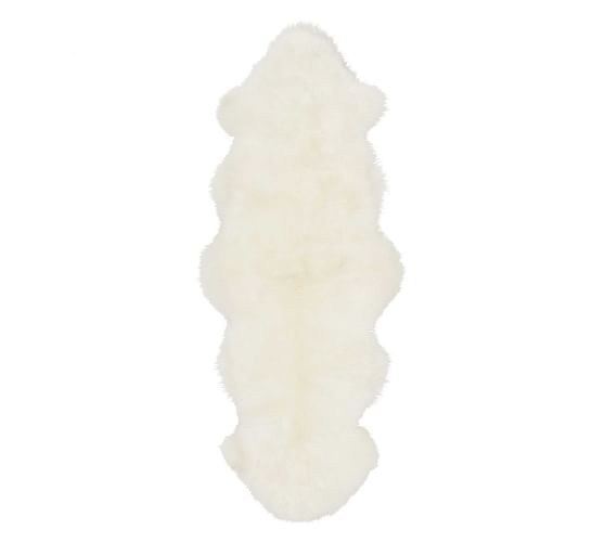 Sheepskin Rug, 2x6', Ivory