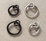 PB Standard Curtain Round Rings, Set of 7, Small, Antique Bronze Finish