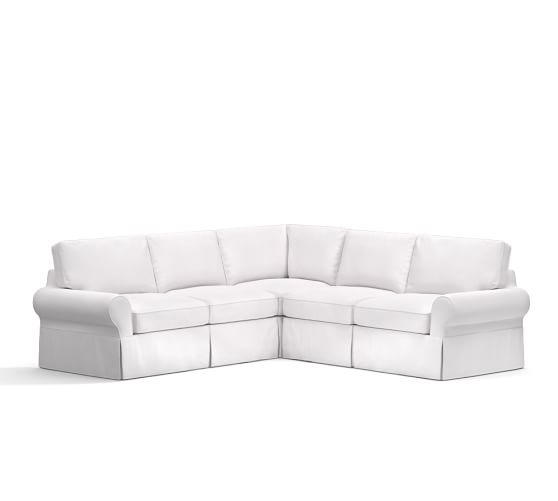 Pb Basic Slipcovered 2 Piece L Shaped Sectional Pottery Barn