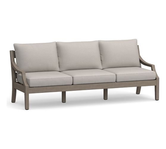 Martinique Sofa Cushion, Sunbrella® Heather Gray