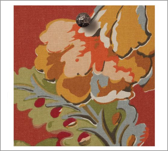 Fabric By The Yard Vanessa Floral Red Pottery Barn