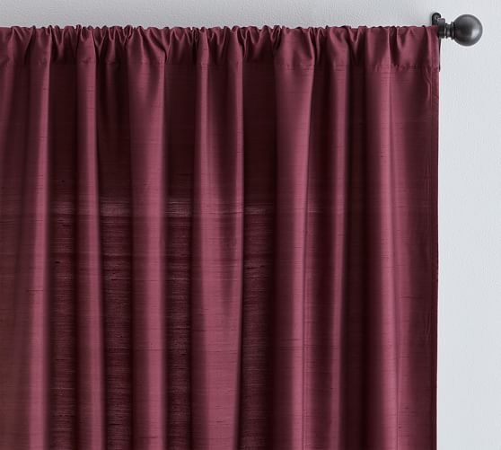 Dupioni Silk Pole Pocket Curtain Pottery Barn