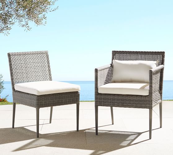 Cammeray All Weather Wicker Dining Armchairs Pottery Barn