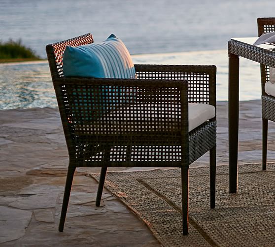 Cammeray All Weather Wicker Dining Armchairs Pottery Barn